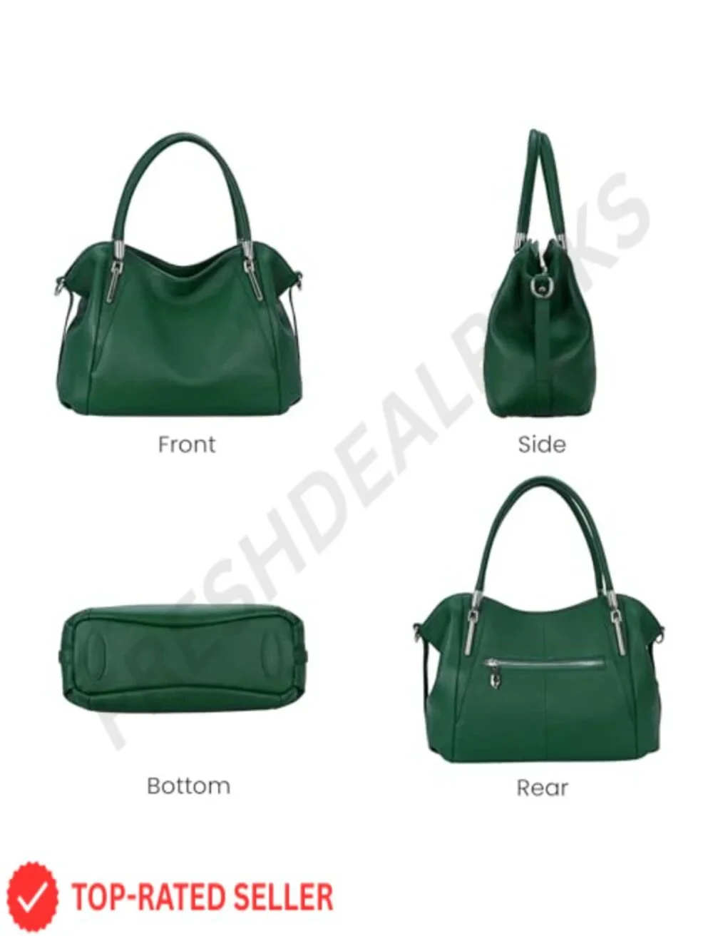 Leather Tote Hobo Satchel Shoulder Bag Cowhide Top Handle Crossbody